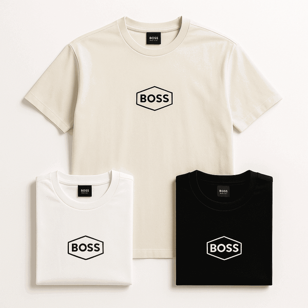 Camiseta BOSS com Logo Hexagonal